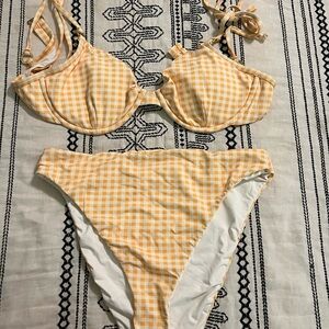 Dippin' Daisy's Yellow Checkered Swimwear
